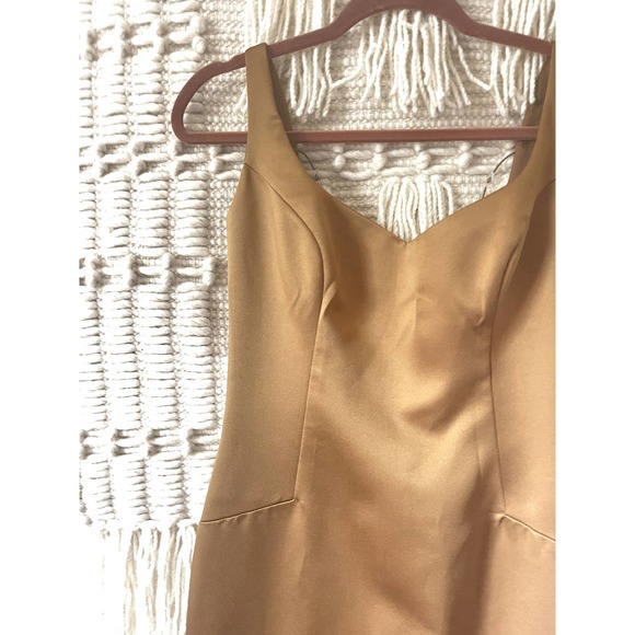 Vintage 90's Early 200's Allen Schwartz Desiree Silk Dress in Bronze - Picture 7 of 9
